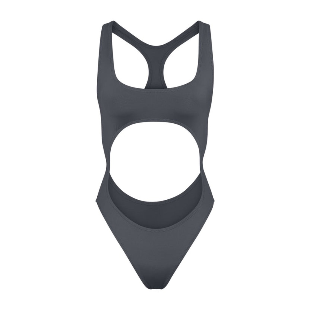 Skims SIGNATURE SWIM CUT OUT MONOKINI in Gunmetal